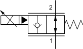 FLeX系列先導(dǎo)控制常開電比例節(jié)流閥，帶逆流單向閥-流量2-1